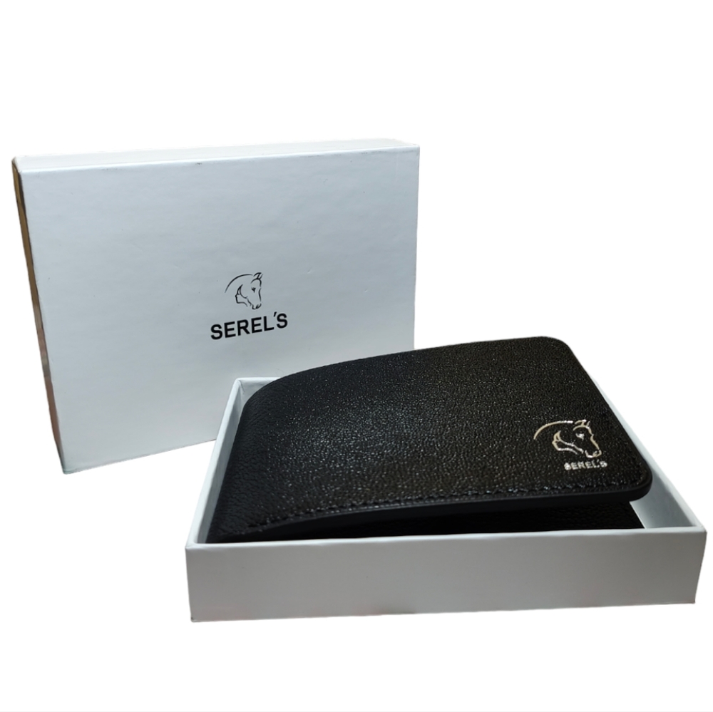 Serel's Black Pebbled Classic Wallet